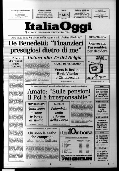 Italia oggi : quotidiano di economia finanza e politica